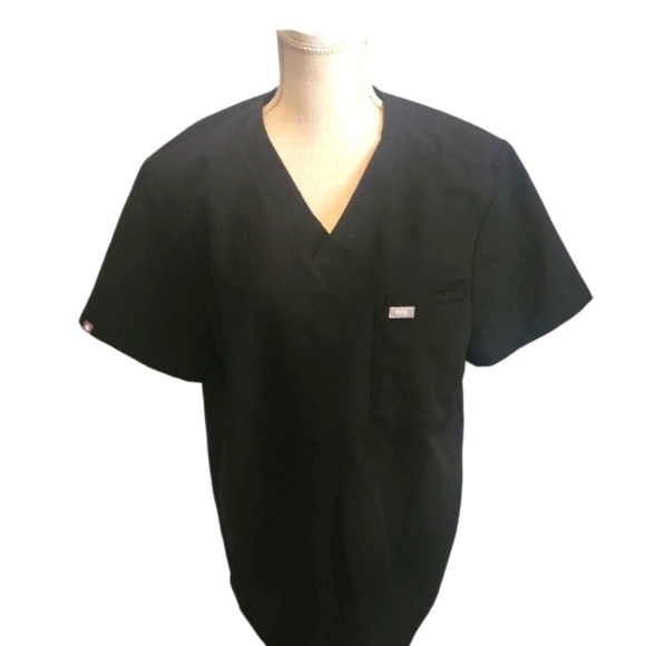 Figs Black PO#1801 Short Sleeve Scrub Size M - Picture 1 of 5